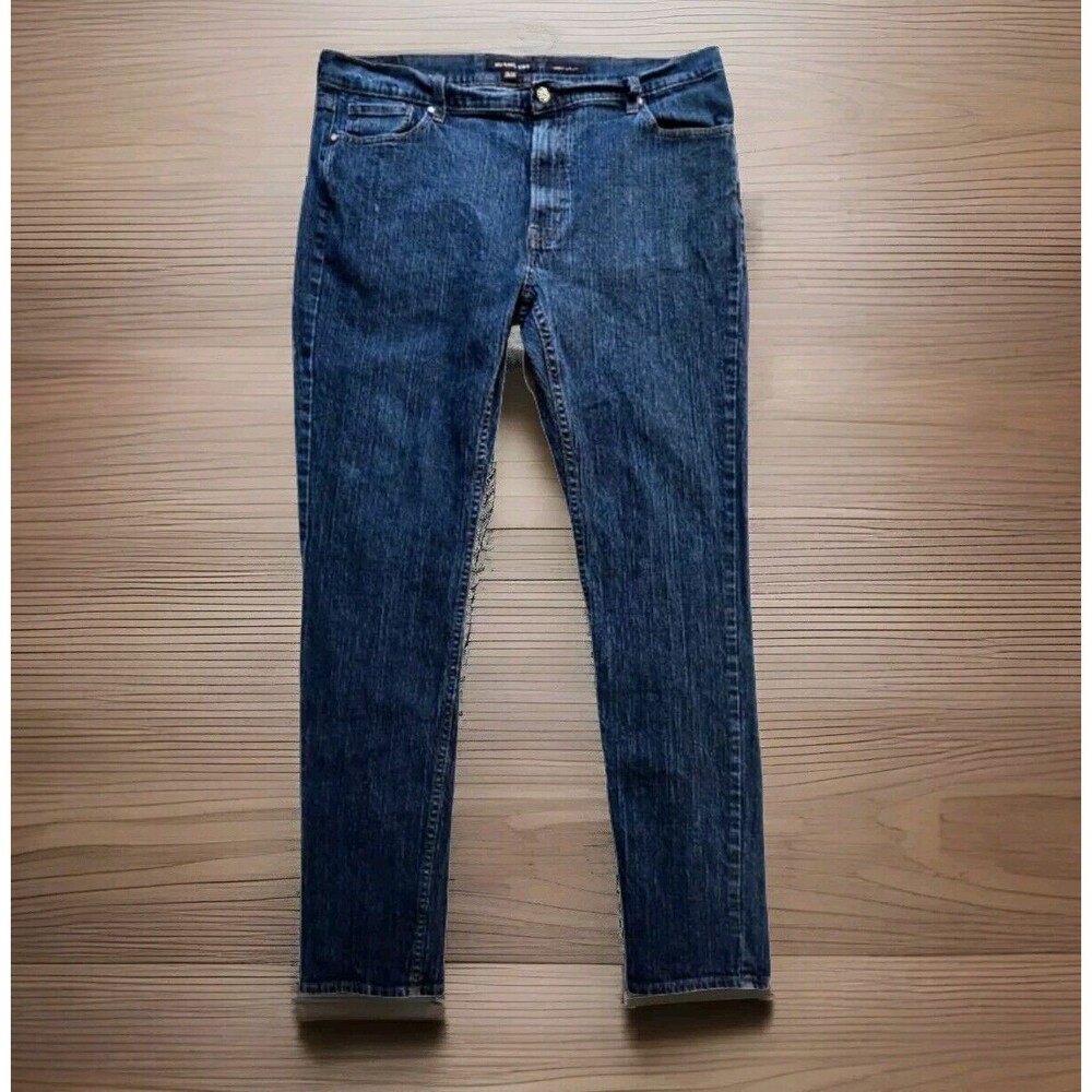 Men's Michael Kors Jeans Parker Slim Fit Stretch Size 38x34 MK Designer Cotton